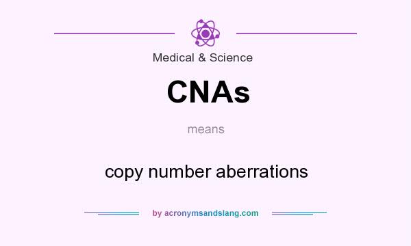 What does CNAs mean? It stands for copy number aberrations