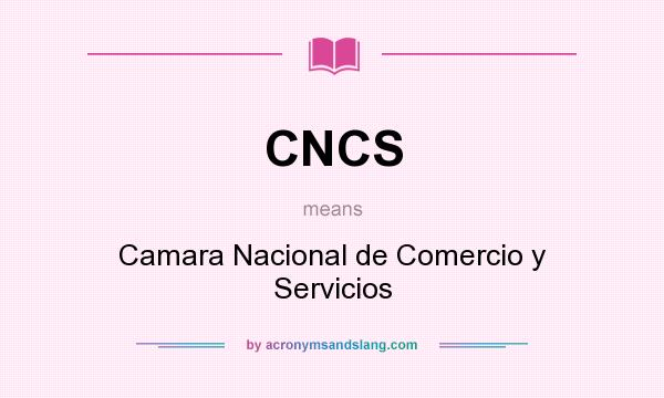 What does CNCS mean? It stands for Camara Nacional de Comercio y Servicios