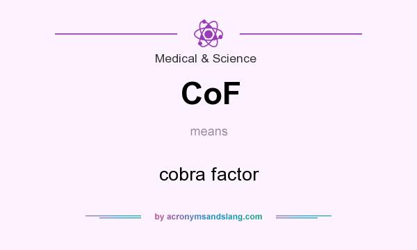 What does CoF mean? It stands for cobra factor