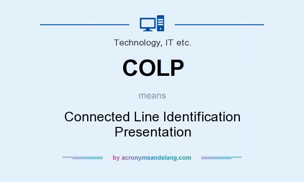 What does COLP mean? It stands for Connected Line Identification Presentation