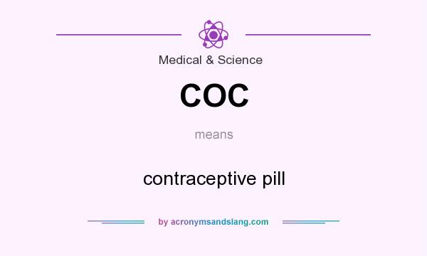 What does COC mean? It stands for contraceptive pill