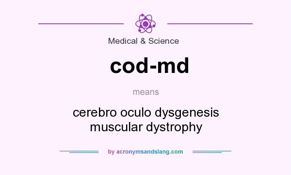What does cod-md mean? It stands for cerebro oculo dysgenesis muscular dystrophy