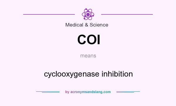 What does COI mean? It stands for cyclooxygenase inhibition