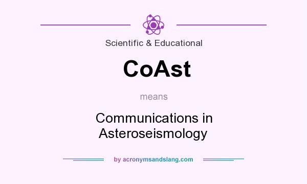 What does CoAst mean? It stands for Communications in Asteroseismology