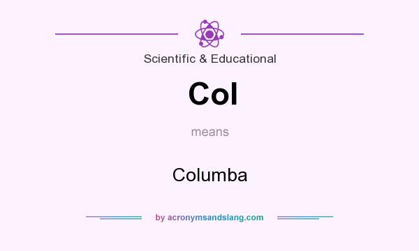 What does Col mean? It stands for Columba