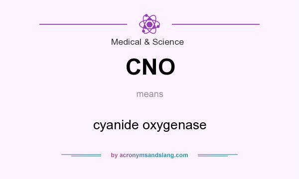 What does CNO mean? It stands for cyanide oxygenase