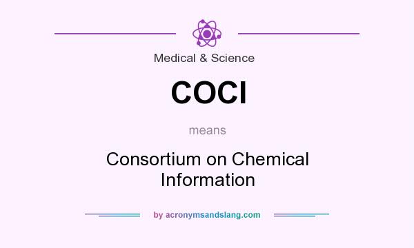 What does COCI mean? It stands for Consortium on Chemical Information