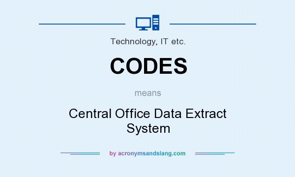 What does CODES mean? It stands for Central Office Data Extract System