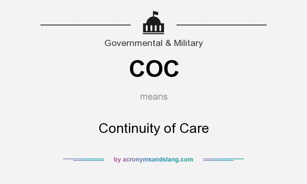 What does COC mean? It stands for Continuity of Care