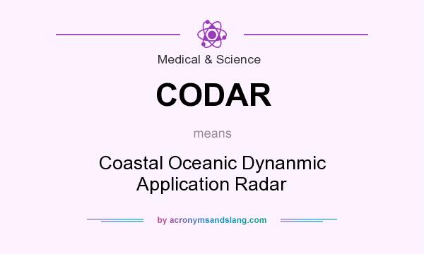 What does CODAR mean? It stands for Coastal Oceanic Dynanmic Application Radar