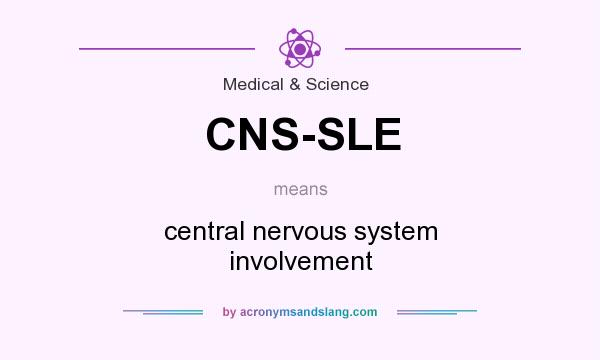 What does CNS-SLE mean? It stands for central nervous system involvement
