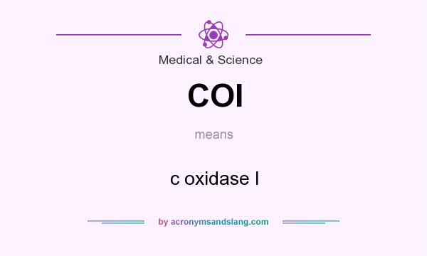 What does COI mean? It stands for c oxidase I