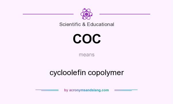 What does COC mean? It stands for cycloolefin copolymer