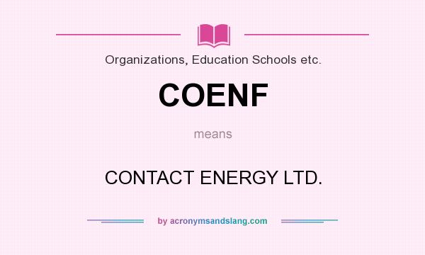 What does COENF mean? It stands for CONTACT ENERGY LTD.