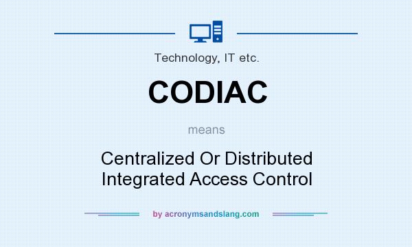What does CODIAC mean? It stands for Centralized Or Distributed Integrated Access Control