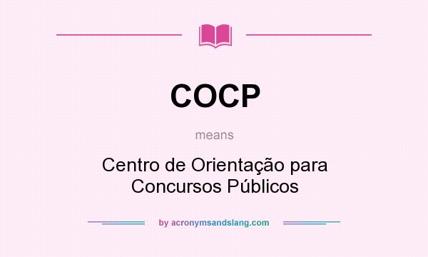 What does COCP mean? It stands for Centro de Orientação para Concursos Públicos