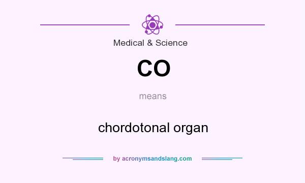 What does CO mean? It stands for chordotonal organ