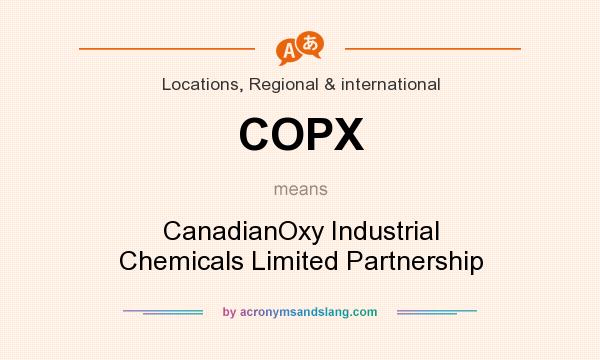 What does COPX mean? It stands for CanadianOxy Industrial Chemicals Limited Partnership