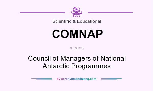 What does COMNAP mean? It stands for Council of Managers of National Antarctic Programmes
