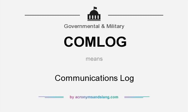 What does COMLOG mean? It stands for Communications Log