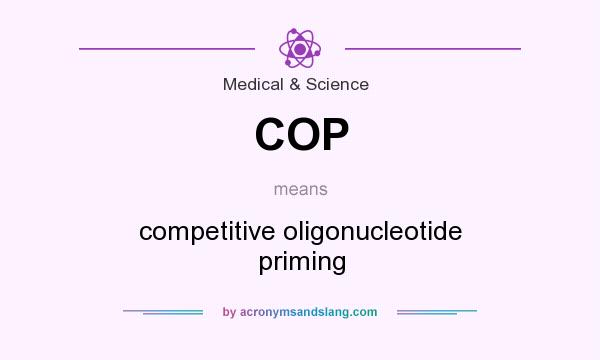 What does COP mean? It stands for competitive oligonucleotide priming