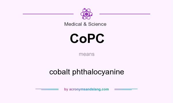 What does CoPC mean? It stands for cobalt phthalocyanine