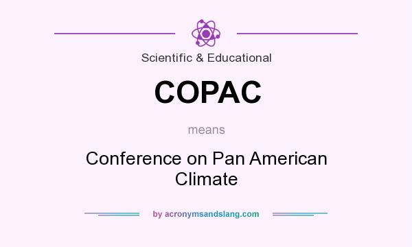 What does COPAC mean? It stands for Conference on Pan American Climate