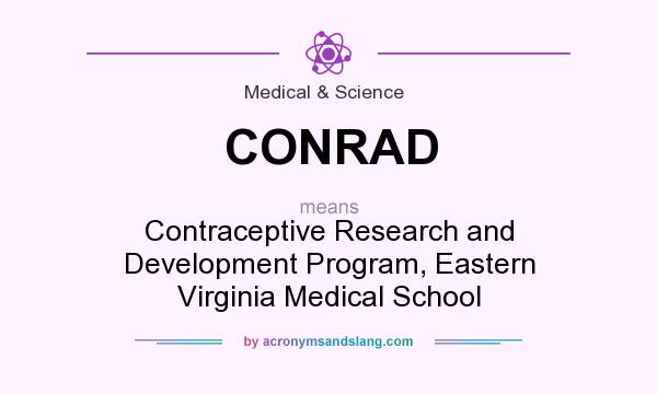 What does CONRAD mean? It stands for Contraceptive Research and Development Program, Eastern Virginia Medical School