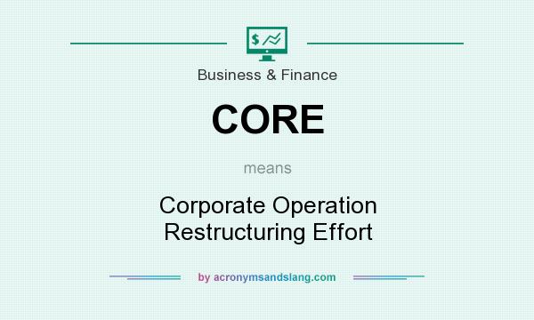 What does CORE mean? It stands for Corporate Operation Restructuring Effort