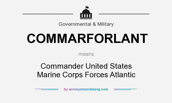 What does COMMARFORLANT mean? It stands for Commander United States Marine Corps Forces Atlantic