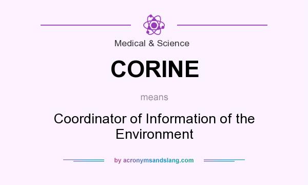 What does CORINE mean? It stands for Coordinator of Information of the Environment