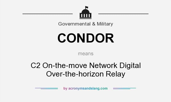 What does CONDOR mean? It stands for C2 On-the-move Network Digital Over-the-horizon Relay