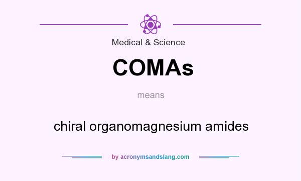 What does COMAs mean? It stands for chiral organomagnesium amides