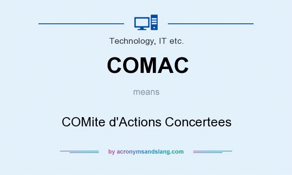 What does COMAC mean? It stands for COMite d`Actions Concertees