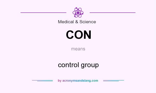 What does CON mean? It stands for control group