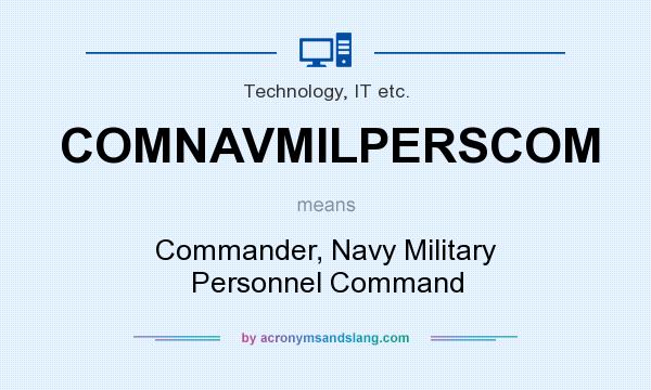 What does COMNAVMILPERSCOM mean? It stands for Commander, Navy Military Personnel Command