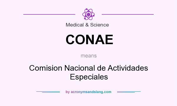 What does CONAE mean? It stands for Comision Nacional de Actividades Especiales