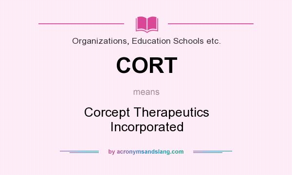What does CORT mean? It stands for Corcept Therapeutics Incorporated