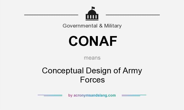 What does CONAF mean? It stands for Conceptual Design of Army Forces