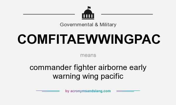 What does COMFITAEWWINGPAC mean? It stands for commander fighter airborne early warning wing pacific