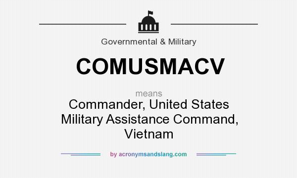 What does COMUSMACV mean? It stands for Commander, United States Military Assistance Command, Vietnam