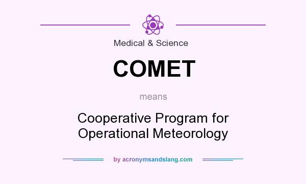 What does COMET mean? It stands for Cooperative Program for Operational Meteorology