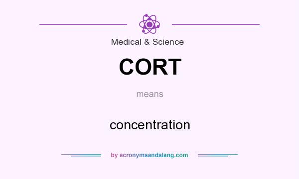 What does CORT mean? It stands for concentration