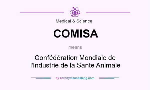 What does COMISA mean? It stands for Confédération Mondiale de l`Industrie de la Sante Animale