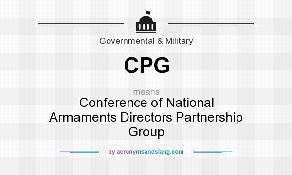 What does CPG mean? It stands for Conference of National Armaments Directors Partnership Group