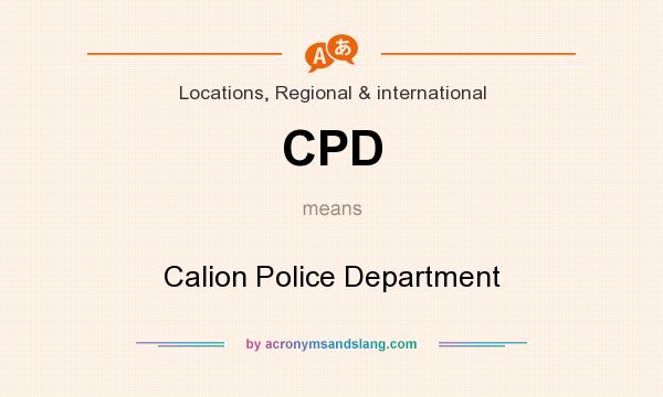 What does CPD mean? It stands for Calion Police Department