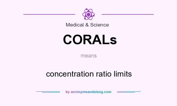 What does CORALs mean? It stands for concentration ratio limits