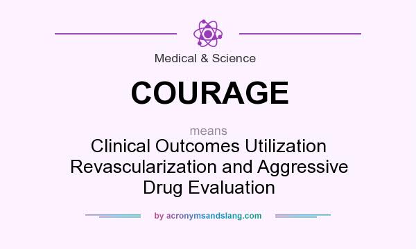 What does COURAGE mean? It stands for Clinical Outcomes Utilization Revascularization and Aggressive Drug Evaluation