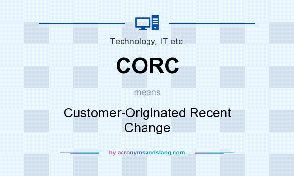 What does CORC mean? It stands for Customer-Originated Recent Change