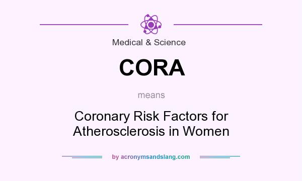 What does CORA mean? It stands for Coronary Risk Factors for Atherosclerosis in Women